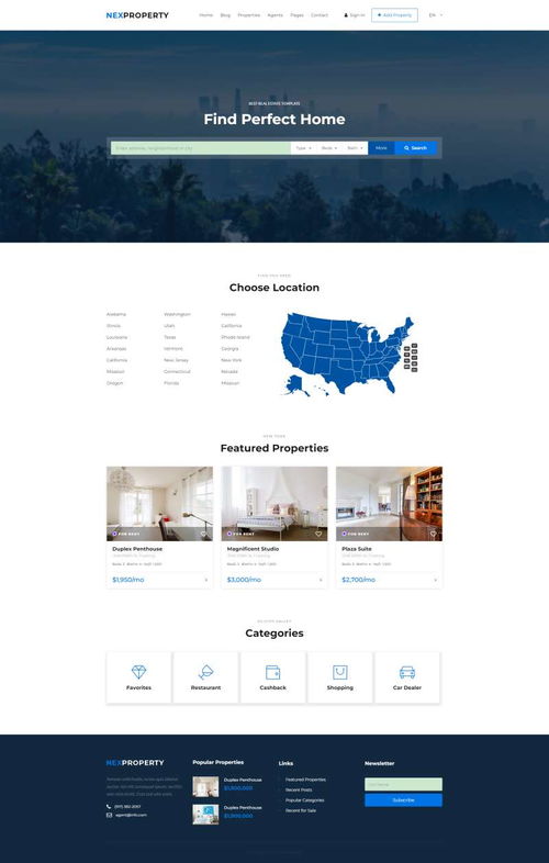房產(chǎn)中介網(wǎng)站源碼與大氣地產(chǎn)類(lèi)網(wǎng)頁(yè)設(shè)計(jì)模板解析